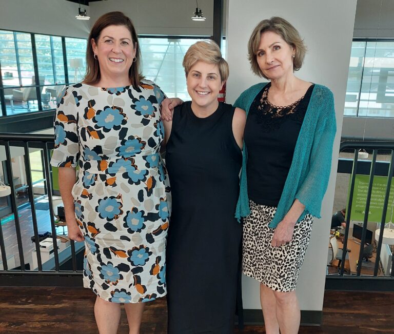 From left to right: Deana Dearry (PaperCut) Kristal Cook (RockRoot) Laura Rather (PaperCut)