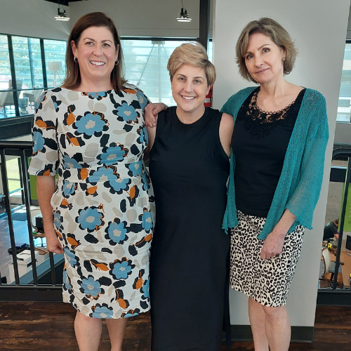 From left to right: Deana Dearry (PaperCut) Kristal Cook (RockRoot) Laura Rather (PaperCut)