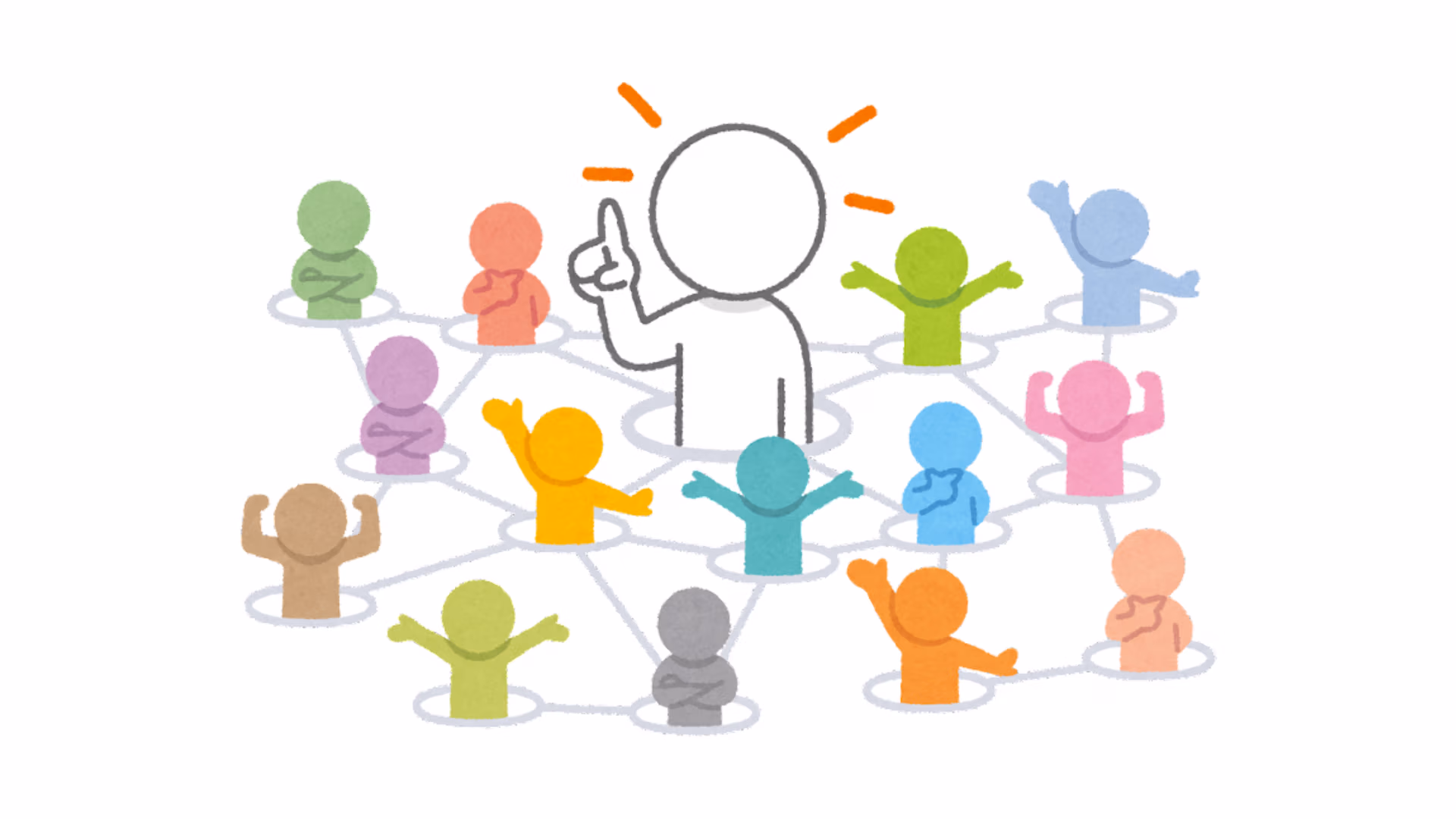Key Note Speaking icon with audience icon